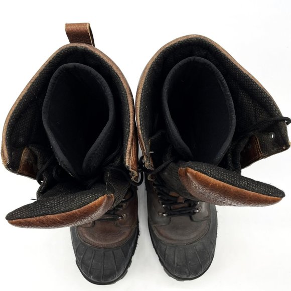 Lacrosse Mens Size-9 Thinsulate Leather Winter Leather Upper Lace-Up Snow Boots - Picture 4 of 9